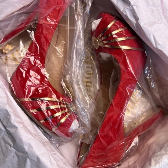 Made in Italy  MARINO FABIANI Red Heels Elegant Design - Picture 9 of 11